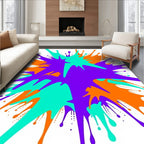Vibrant Splatter Paint Design Rug