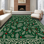 Festive Foliage Berry Pattern Rug