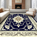 Elegant Paisley Floral Motif Rug