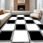 Modern Checkerboard Contrast Design Rug