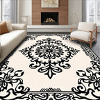 Ornate Scrollwork Floral Medallion Rug