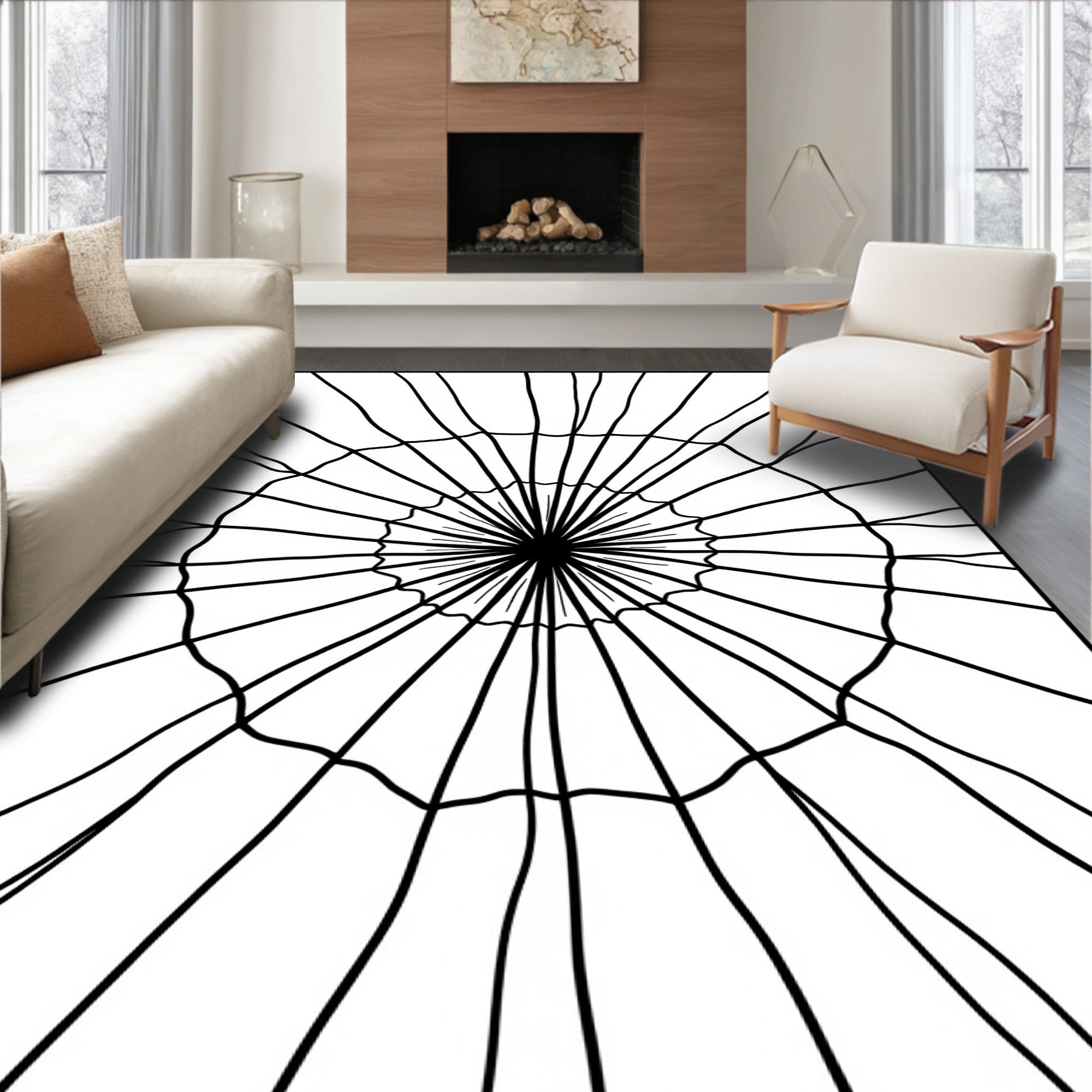 Radial Web Design Rug