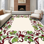 Art Nouveau Floral Vines Border Rug