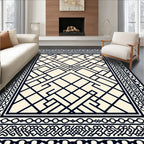 Geometric Interlocking Pattern Rug