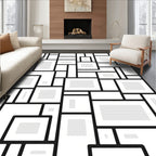 Block Grid Abstract Pattern Rug
