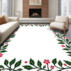 Red Berry Vine Garland Rug