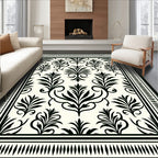 Classic Damask Floral Pattern Rug