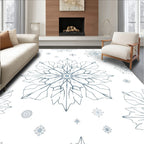 Winter Blue Snowflake Array Rug