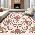 Elegant Paisley Floral Swirls Design Rug