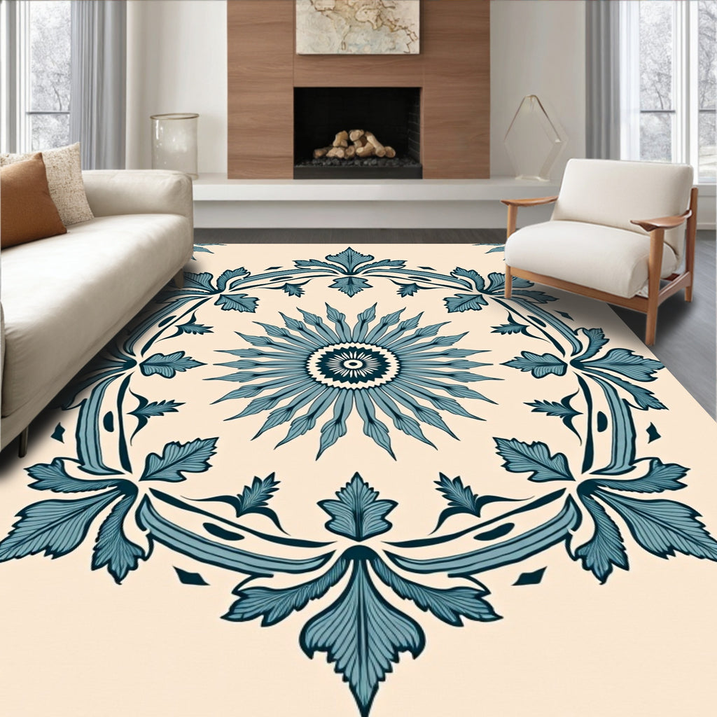 Classic Floral Medallion Pattern Rug