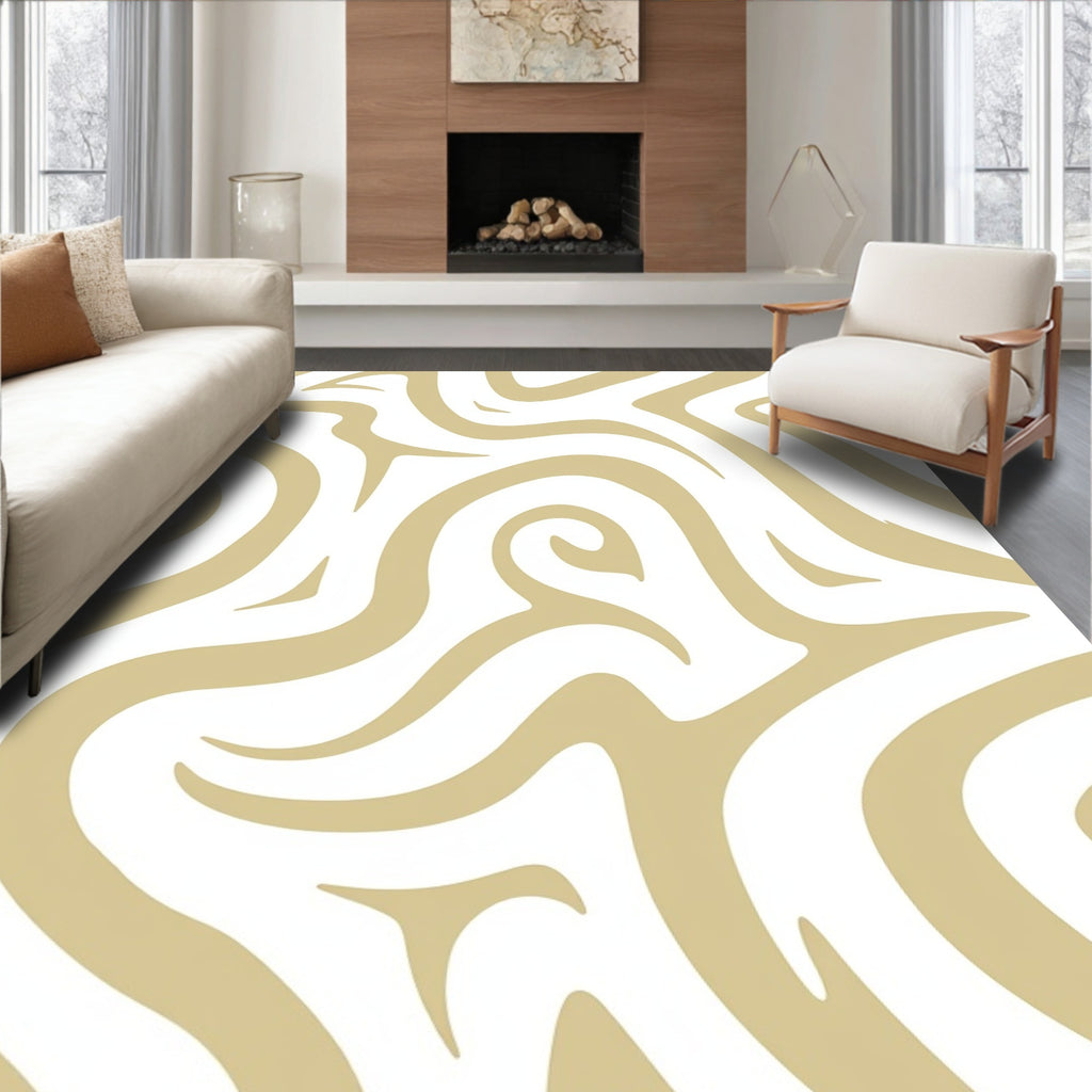 Golden Swirl Classic Pattern Rug