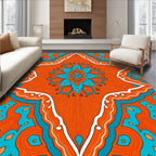 Radiant Floral Mandala Pattern Rug