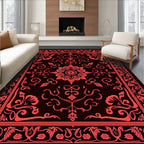 Ornate Floral Motif Mandala Design Rug