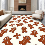 Holiday Gingerbread Man Repeat Rug