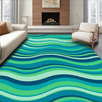 Oceanic Waves Pattern Rug