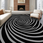 Monochromatic Swirl Pattern Rug