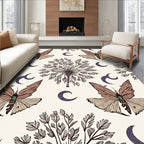 Moth Moonlight Tree Floral Design Rug