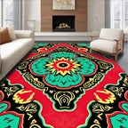 Bold Floral Mandala Pattern Rug
