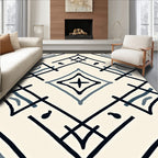 Geometric Abstract Diamond Pattern Rug