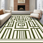 Abstract Geometric Square Pattern Rug