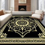 Mandala Style Floral Geometric Pattern Rug