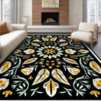 Bold Floral Medallion Pattern Rug