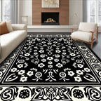 Classic Floral Border Center Pattern Rug