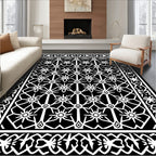 Abstract Geometric Starburst Pattern Rug