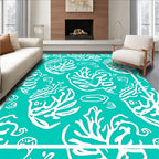 Oceanic Coral Abstract Pattern Rug