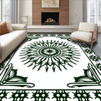 Bold Ornate Radial Floral Pattern Rug