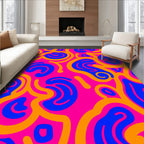 Vibrant Swirls Abstract Pattern Design Rug