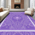 Ornate Mandala Patterned Violet Rug