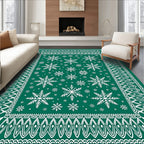 Ornate Snowflake Pattern Design Rug