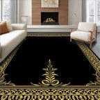 Ornate Golden Border Design Rug