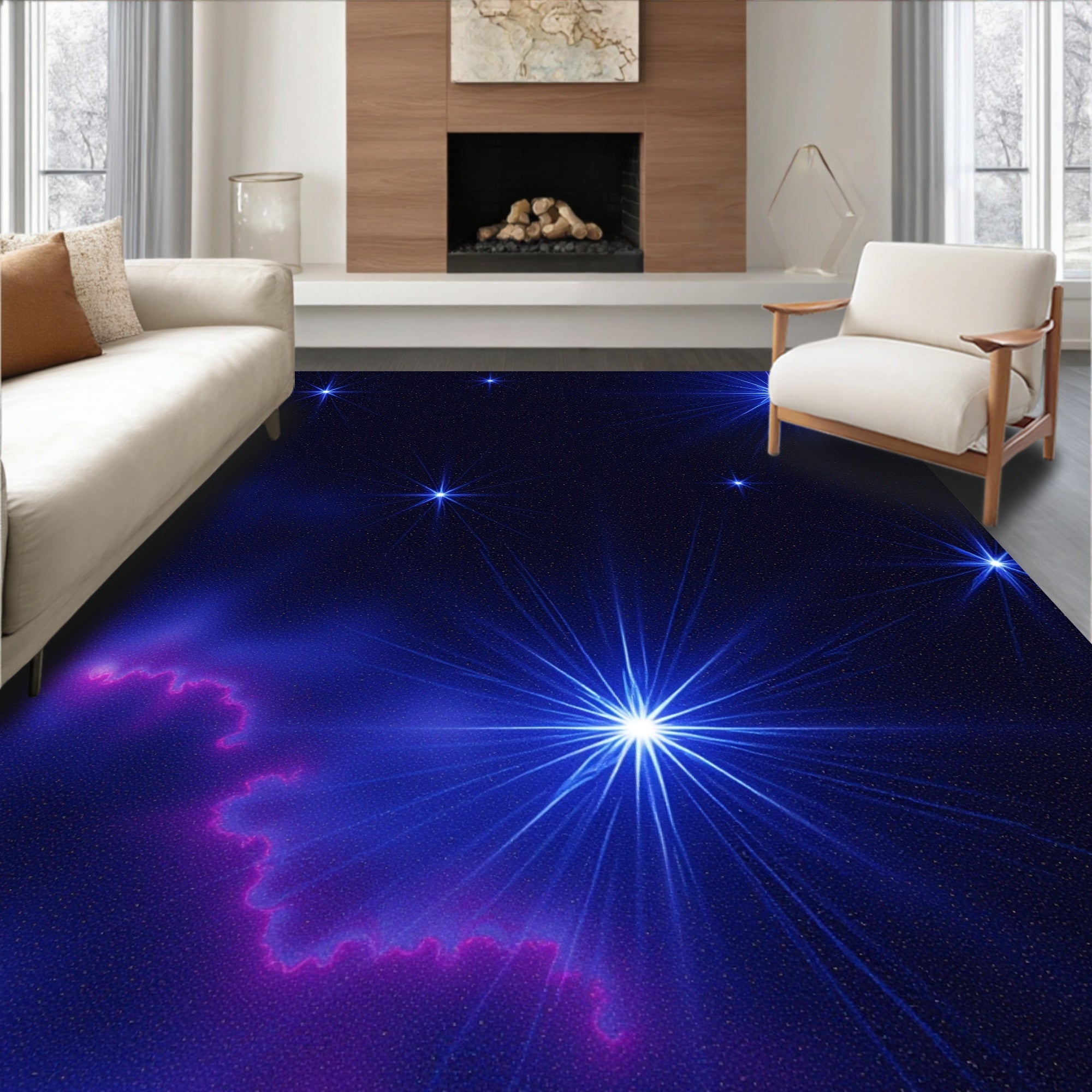 Galactic Starburst Cosmic Abstract Rug