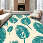 Tropical Palm Leaf Pattern Design Rug