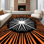 Bold Radiating Starburst Pattern Rug