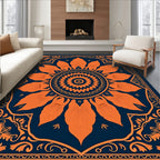Orange Blossom Mandala Style Rug
