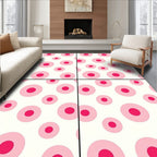 Pink Circles Pattern Rug