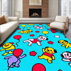 Playful Puppy Balloon Pattern Rug