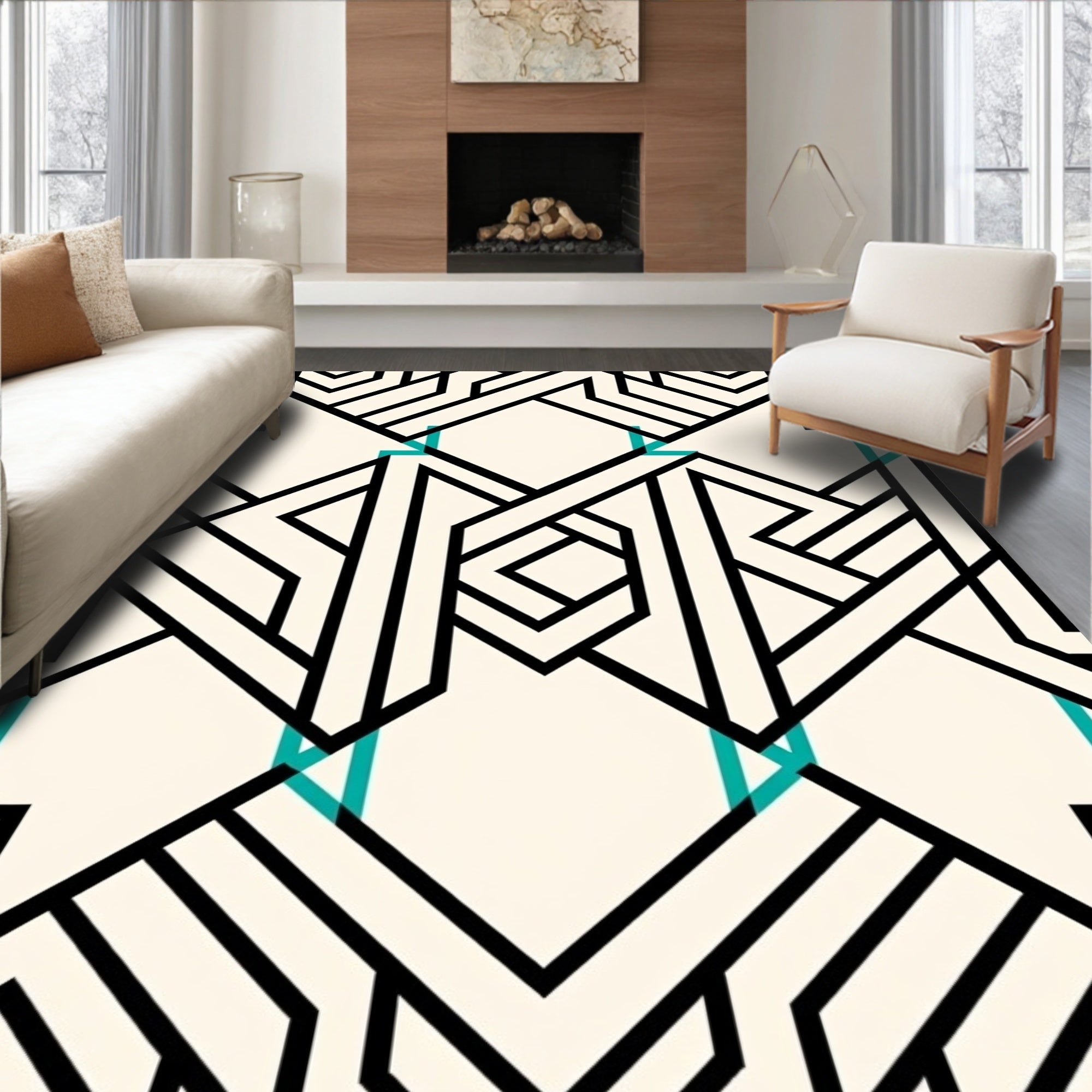 Geometric Abstract Style Rug