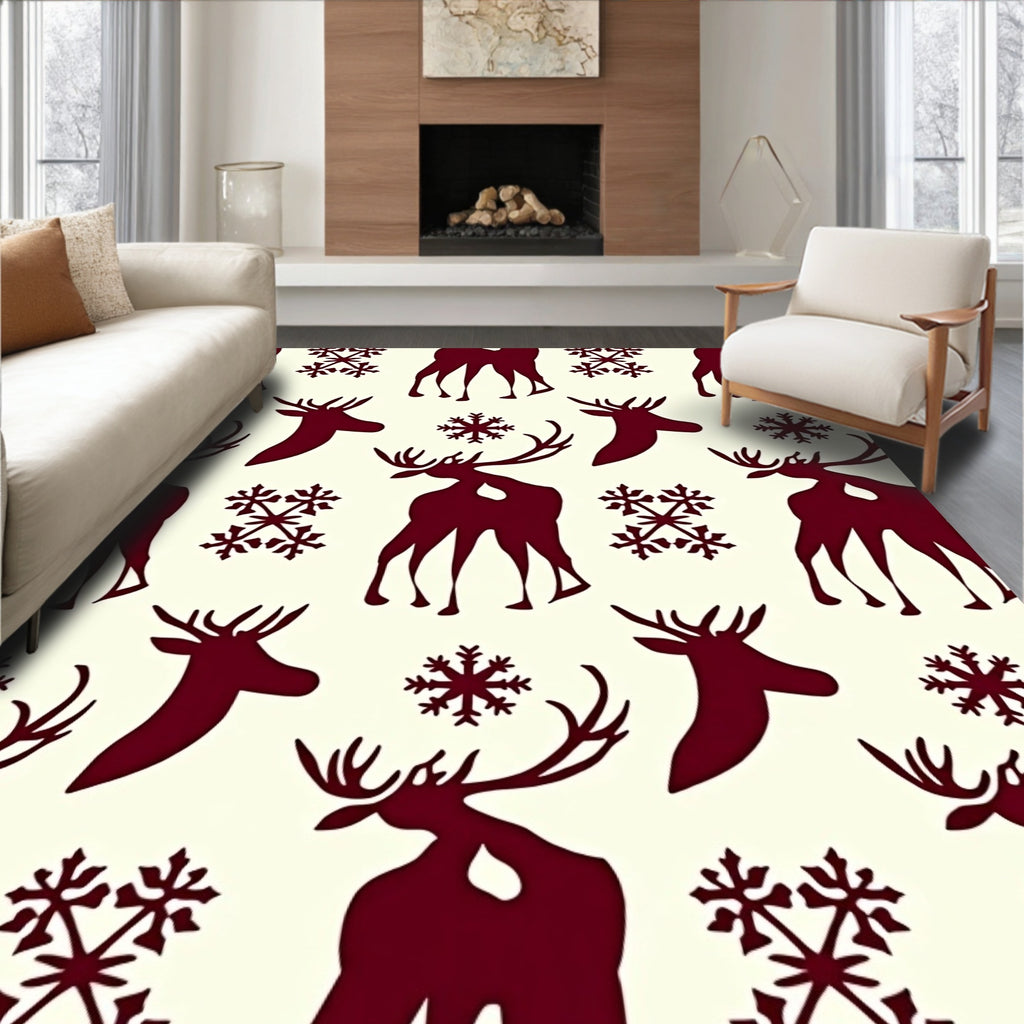 Reindeerflake Pattern Design Rug