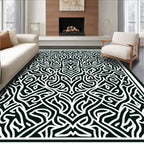 Abstract Organic Line Art Pattern Rug