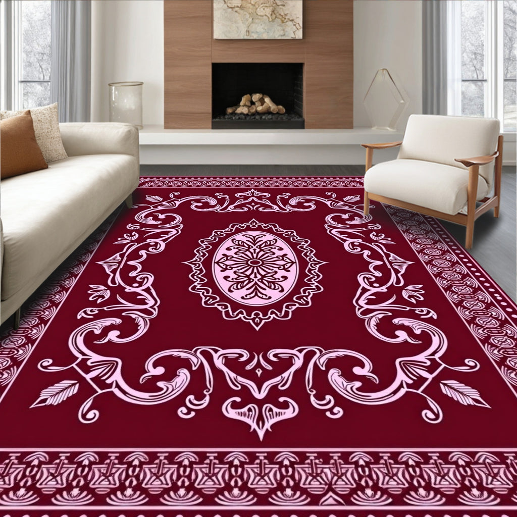 Ornate Floral Oval Regal Rug