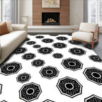 Bold Floral Graphic Pattern Rug