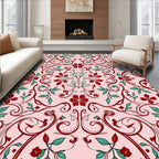 Elegant Floral Swirls Design Rug