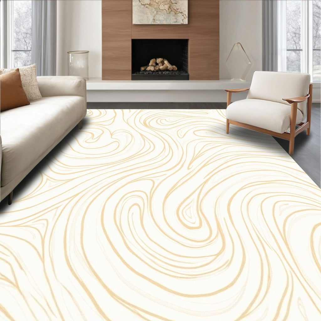 Swirling Lines Abstract Pattern Rug