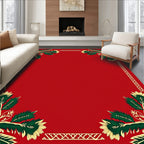 Festive Floral Corner Border Rug