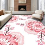 Pink Floral Medallion Pattern Rug
