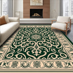 Ornate Scrollwork Geometric Ornament Design Rug